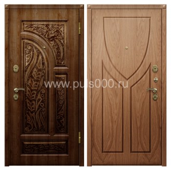 Входная темная утепленная дверь для загородного дома VIN-46, цена 45 038  руб.